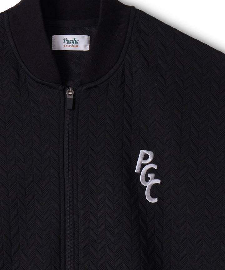 EMBOSS JQ ZIP BLOUSON BLACK