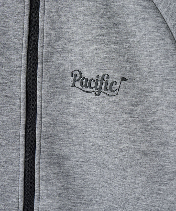 DOUBLE KNIT ZIP BLOUSON GRAY