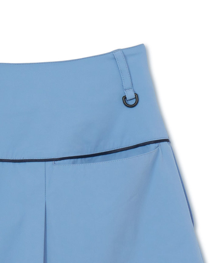 FRONT PLEATS SKIRT ASH BLUE