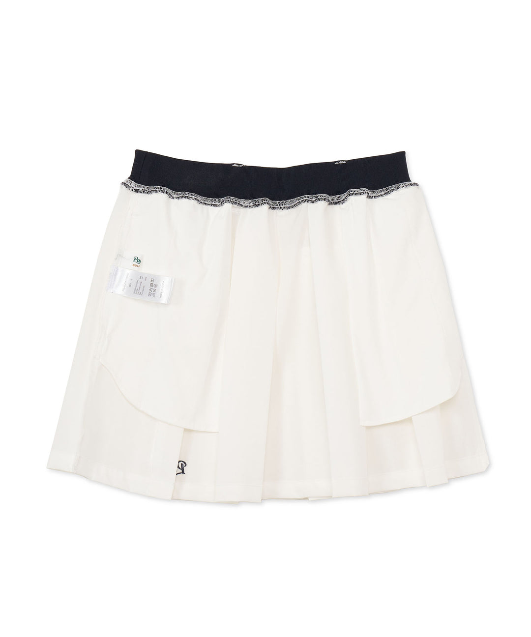 WAIST LOGO JACQUARD SKIRT WHITE