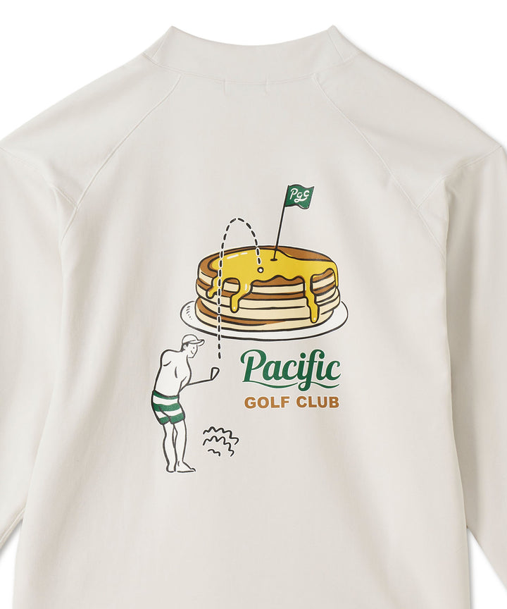 MOCK-NECK BIG TEE LONG SLEEVE GOLF & PANCAKE OFF WHITE