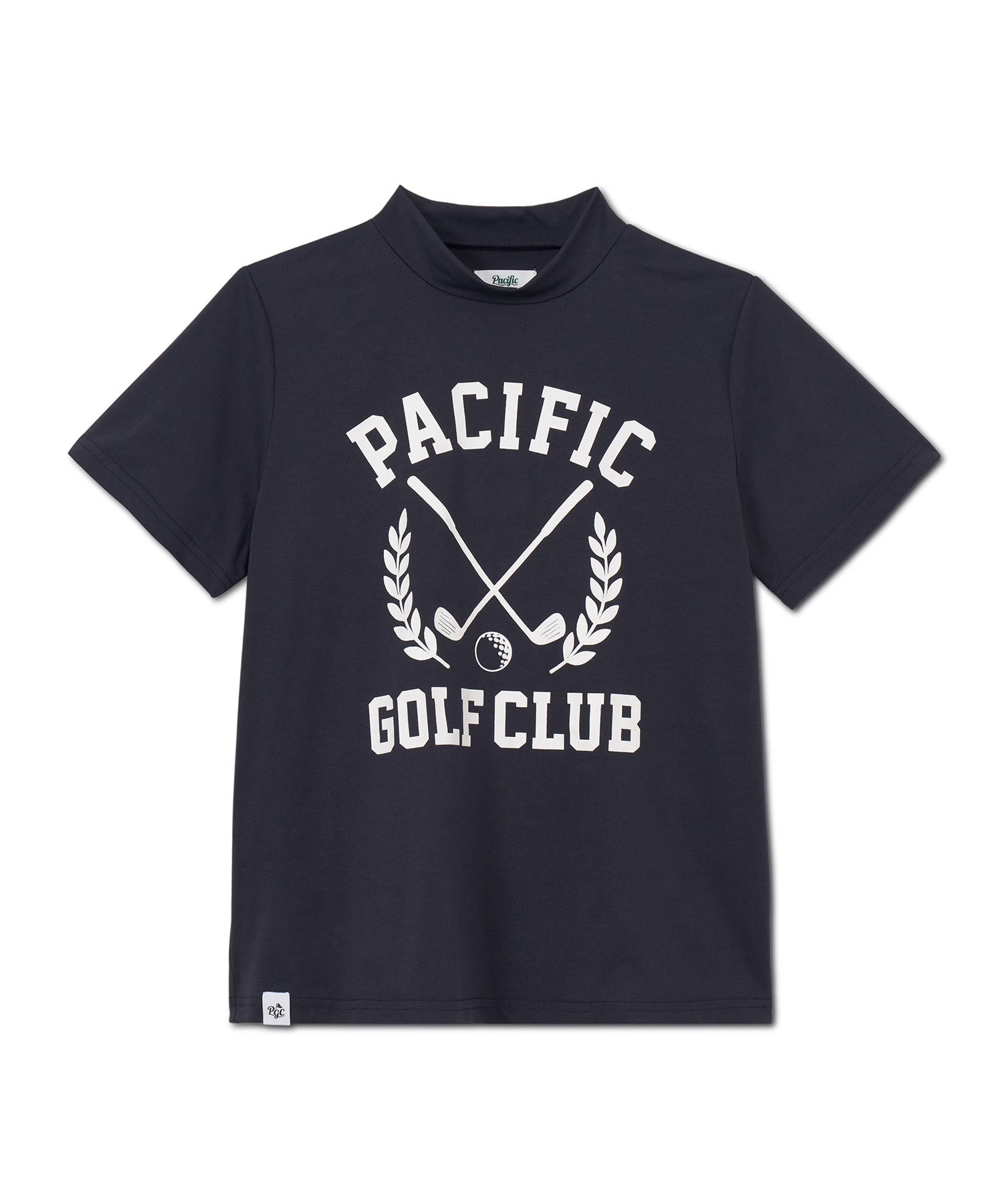 MOCK-NECK TEE HALF SLEEVE LAUREL PRINT – Pacific GOLF CLUB