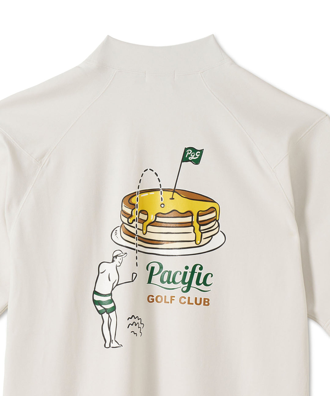 MOCK-NECK BIG TEE HALF SLEEVE GOLF & PANCAKE OFF WHITE