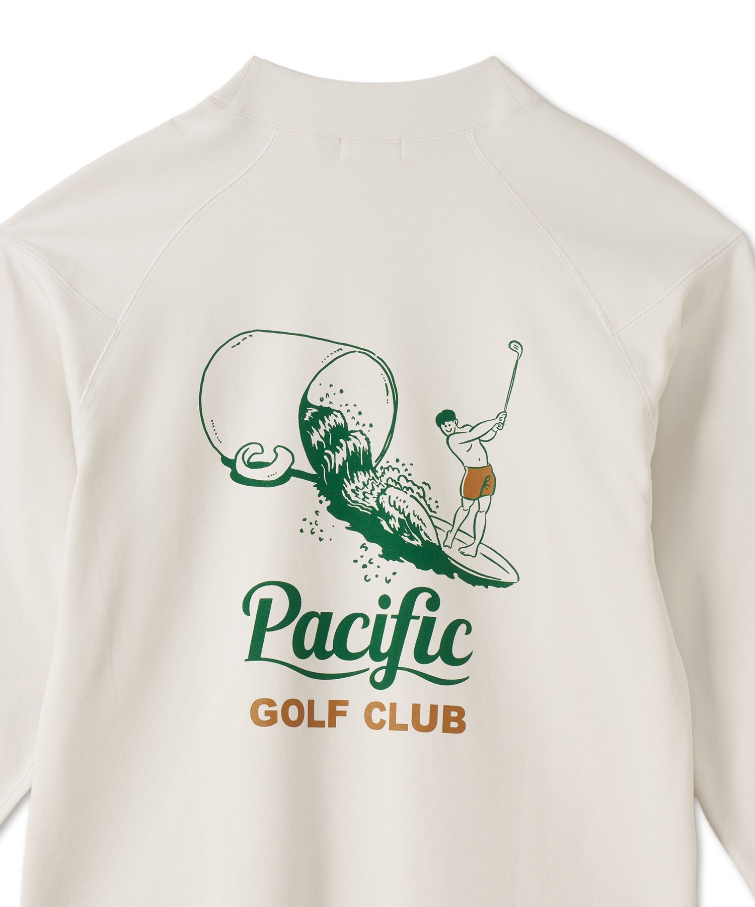 MOCK-NECK BIG TEE LONG SLEEVE CUP & SURFER – Pacific GOLF CLUB
