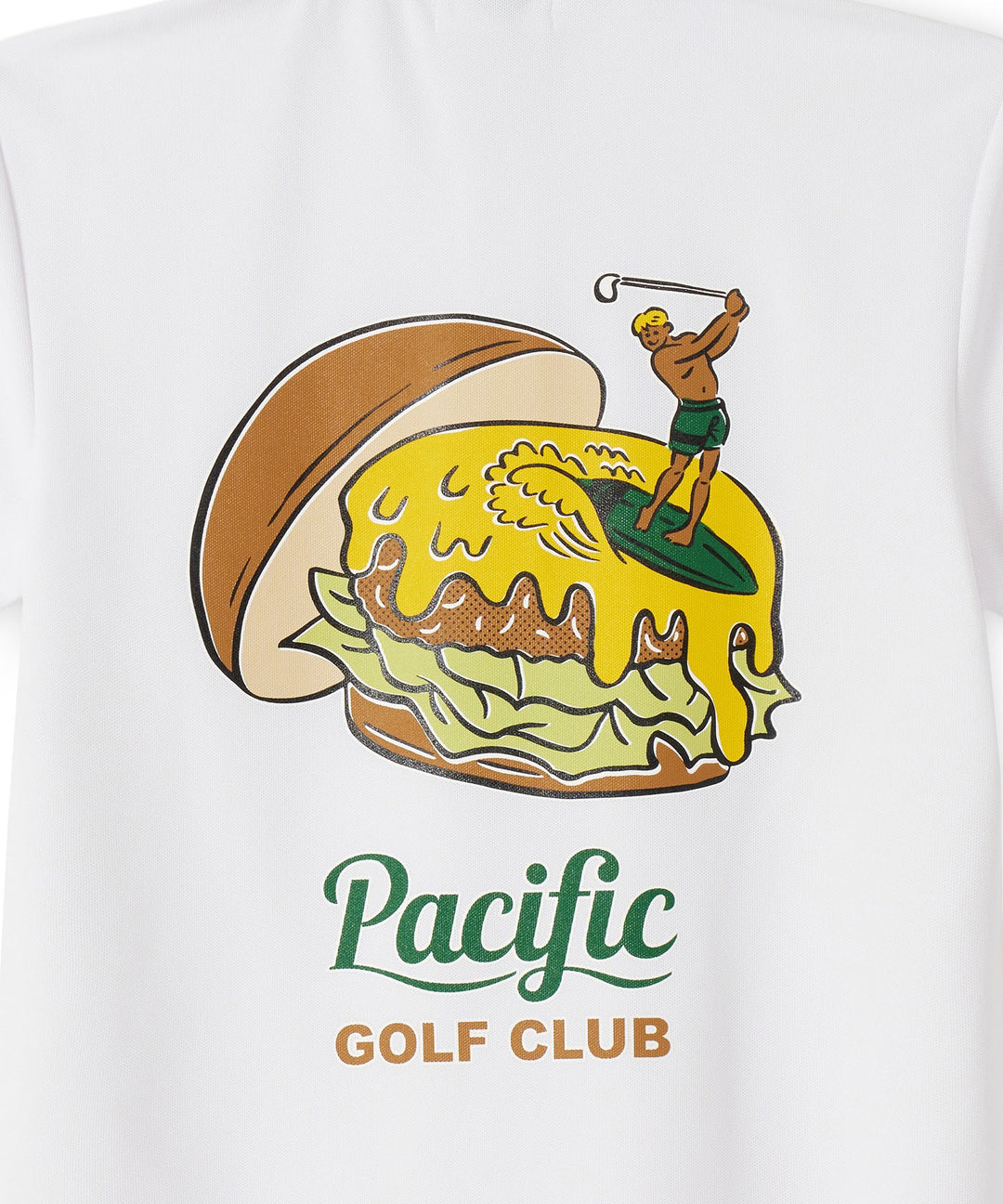 GOLF & HAMBURGER POLO SHIRT WHITE