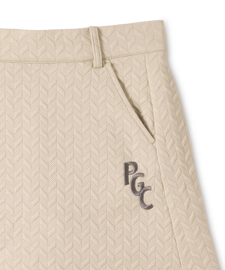 【WOMEN】EMBOSS JQ SKIRT BEIGE