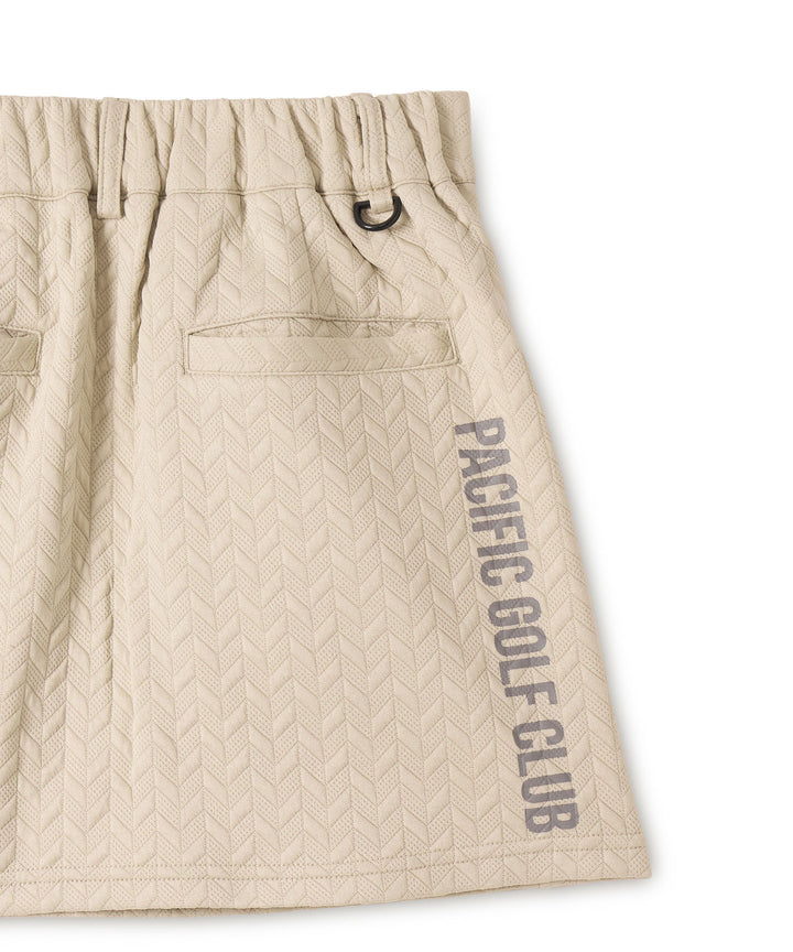 【WOMEN】EMBOSS JQ SKIRT BEIGE