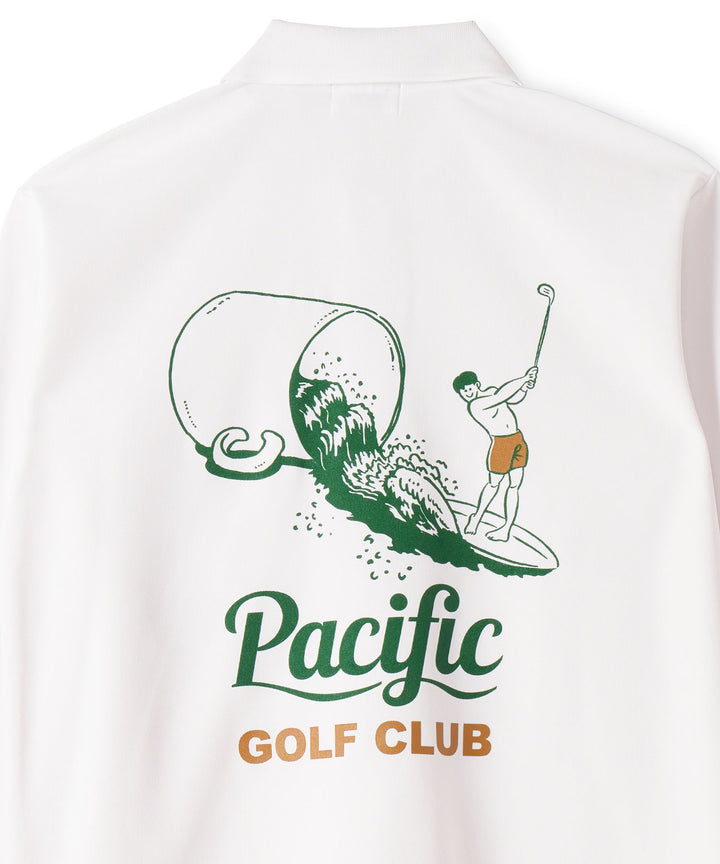 CUP & SURFER LONG SLEEVE POLO WHITE