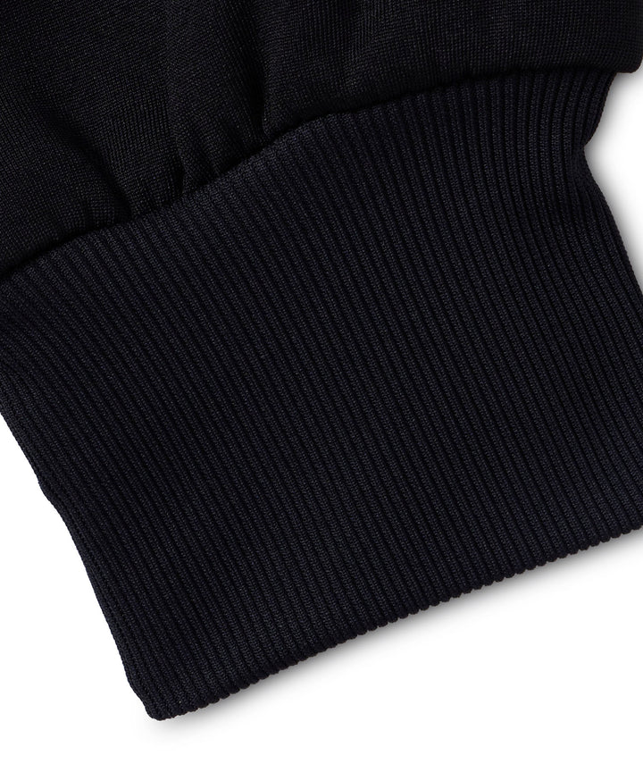 DOUBLE KNIT MOCK-NECK L/S BLACK
