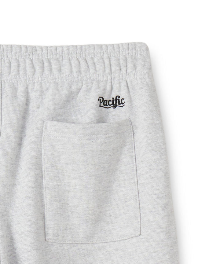 CHECKERED PATTERN LOGO SWEAT PANTS MIX GRAY