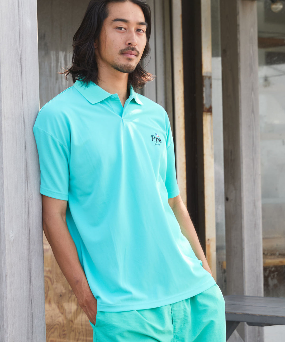 renoma golf × PGC SS POLO SHIRTS BLUE