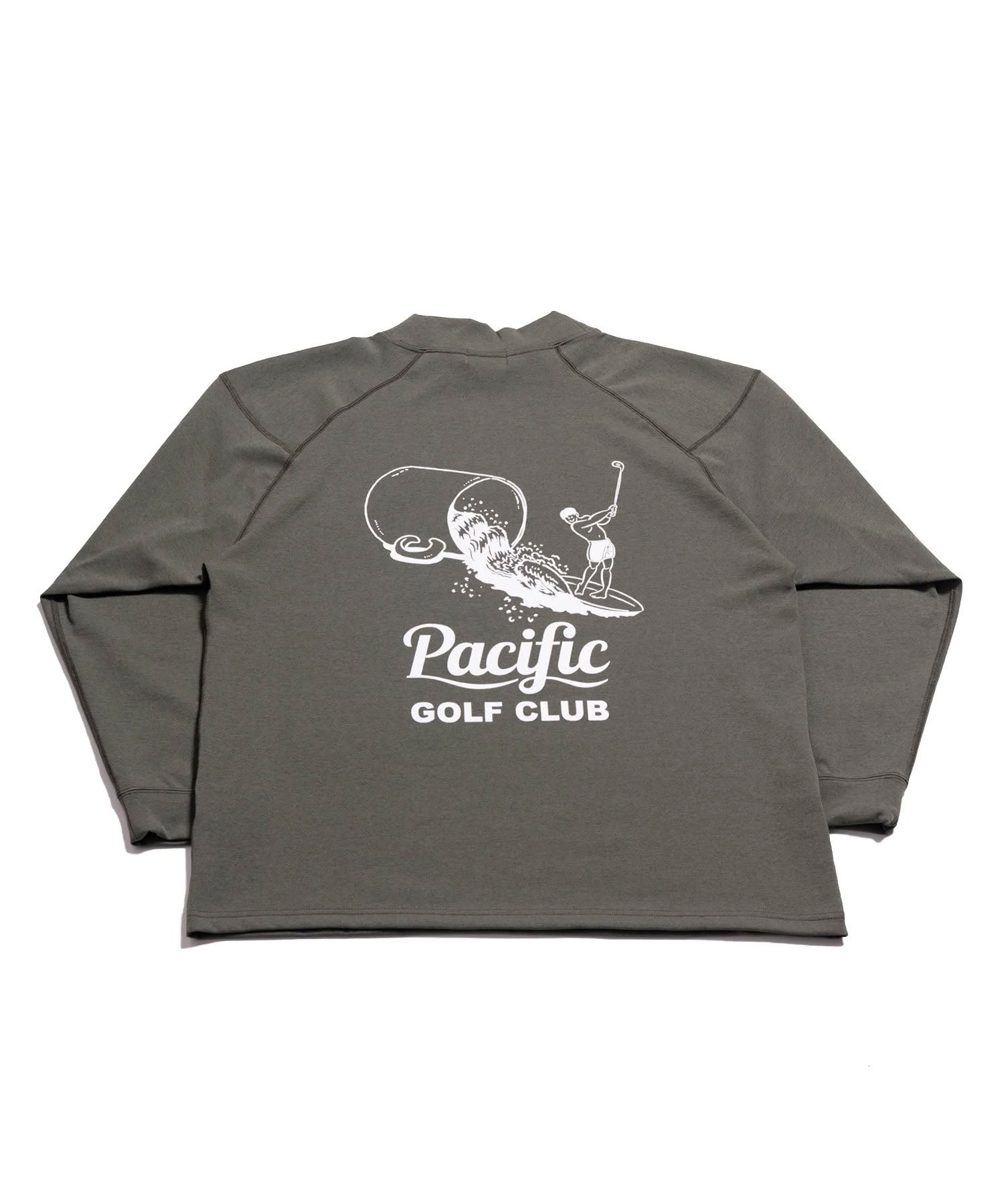 MOCK-NECK BIG TEE LONG SLEEVE CUP & SURFER – Pacific GOLF CLUB