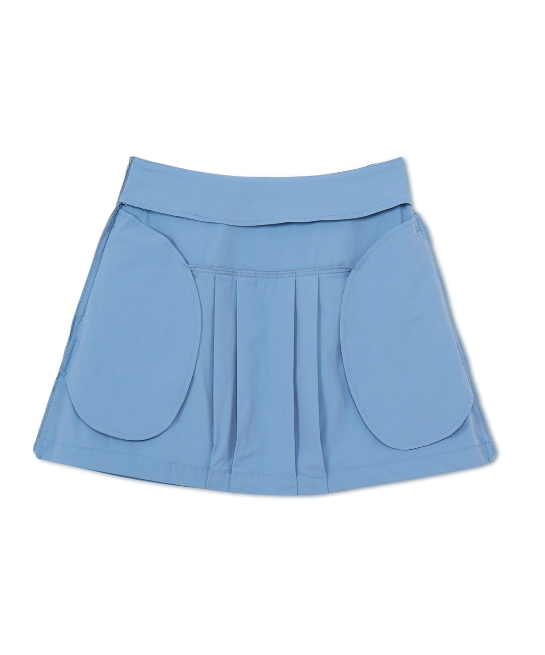 FRONT PLEATS SKIRT ASH BLUE