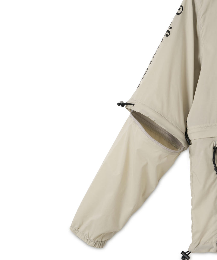 TAION × PGC BASIC SPORTS HI-NECK W-ZIP DETACHABLE LIGHT JACKET GRAY