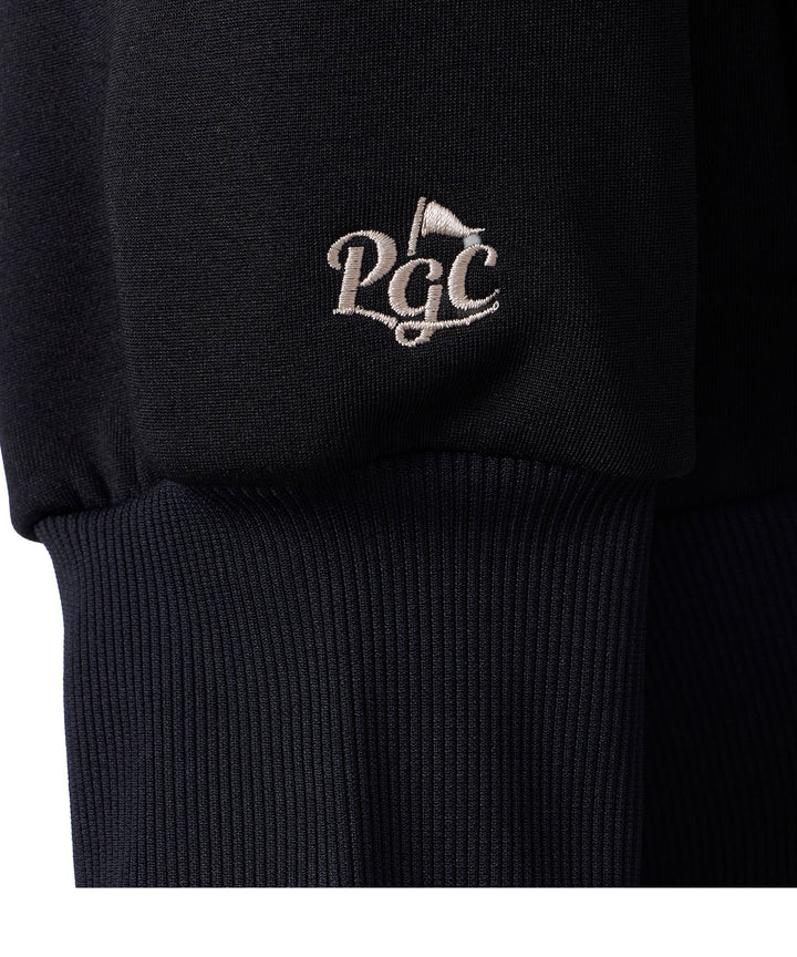 DOUBLE KNIT MOCK-NECK L/S BLACK