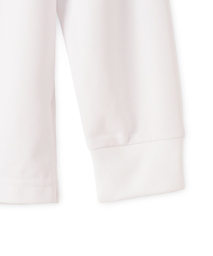 CUP & SURFER LONG SLEEVE POLO WHITE