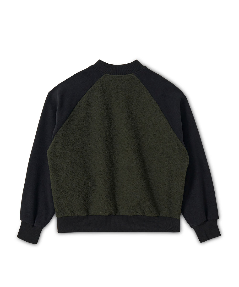 COMBINATION FLEECE L/S MOCK-NECK OLIVE