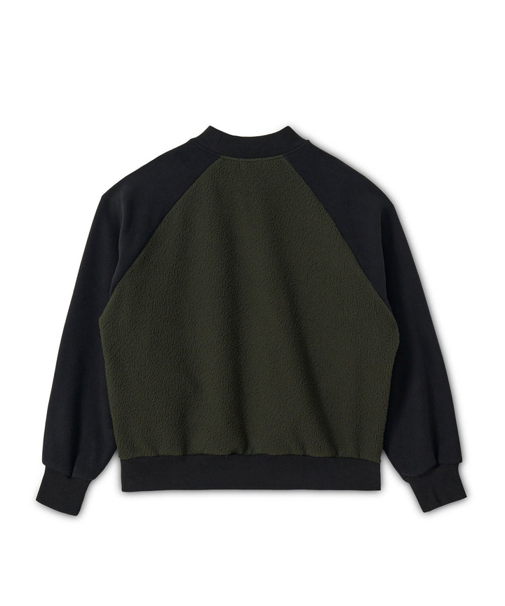 COMBINATION FLEECE L/S MOCK-NECK OLIVE