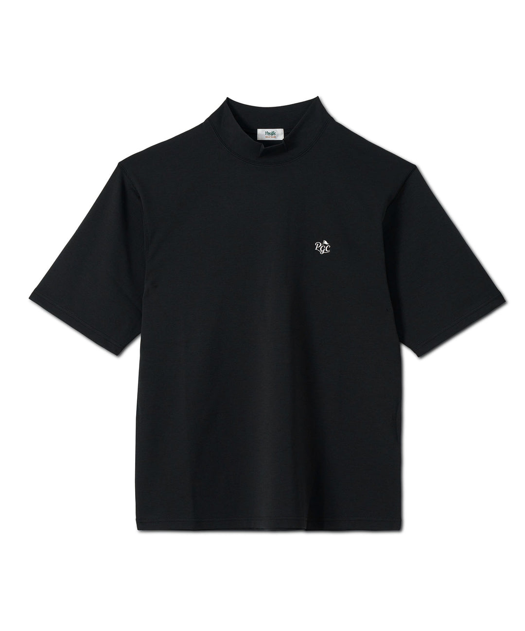 MOCK-NECK BIG TEE HALF SLEEVE GOLF & PANCAKE BLACK