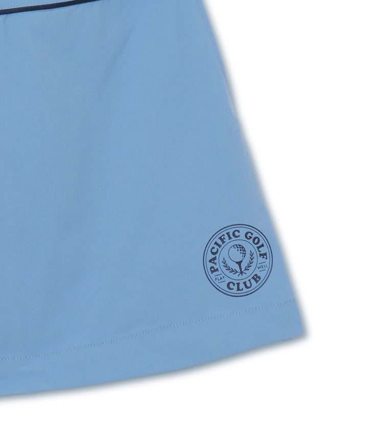 FRONT PLEATS SKIRT ASH BLUE