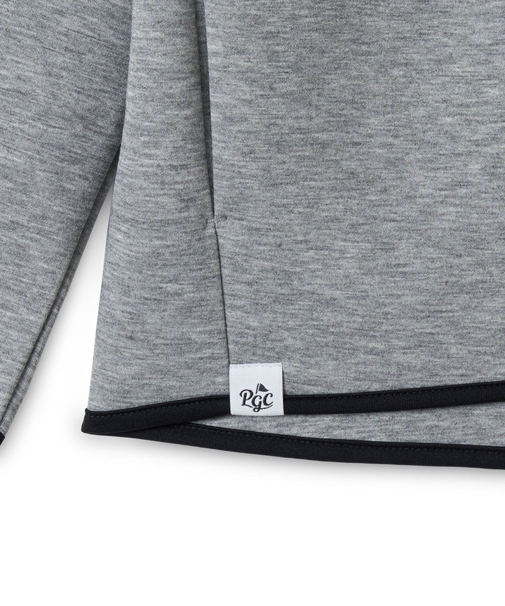 DOUBLE KNIT ZIP BLOUSON GRAY