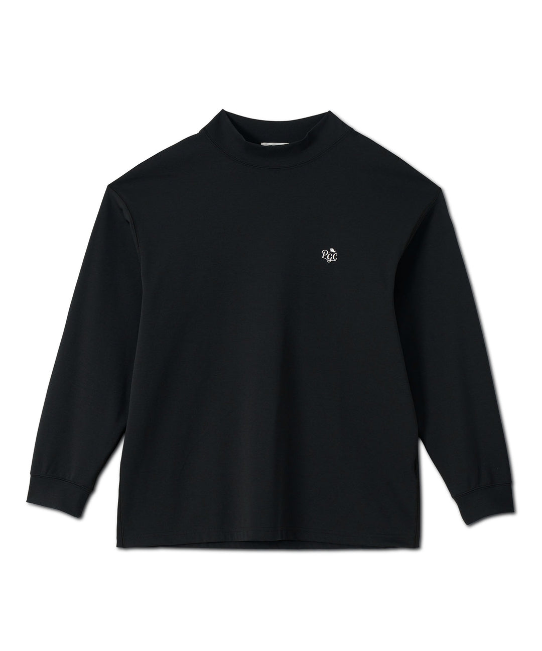MOCK-NECK BIG TEE LONG SLEEVE CUP & SURFER BLACK