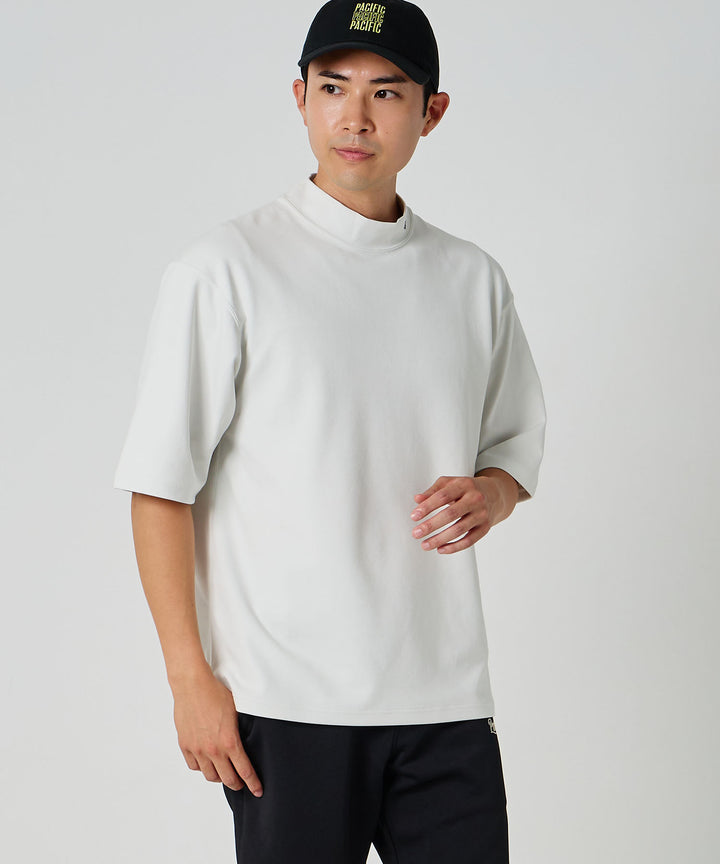 MOCK-NECK BIG TEE HALF SLEEVE Pacific LOGO