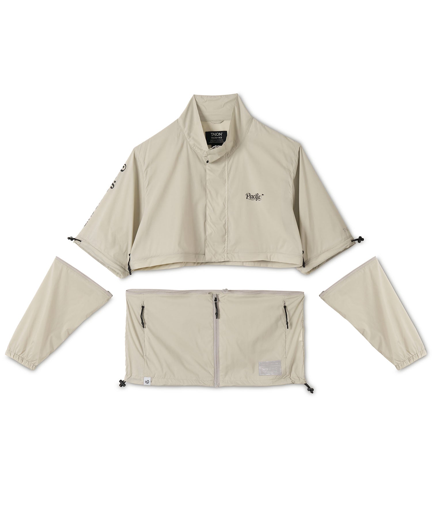 TAION × PGC BASIC SPORTS HI-NECK W-ZIP DETACHABLE LIGHT JACKET