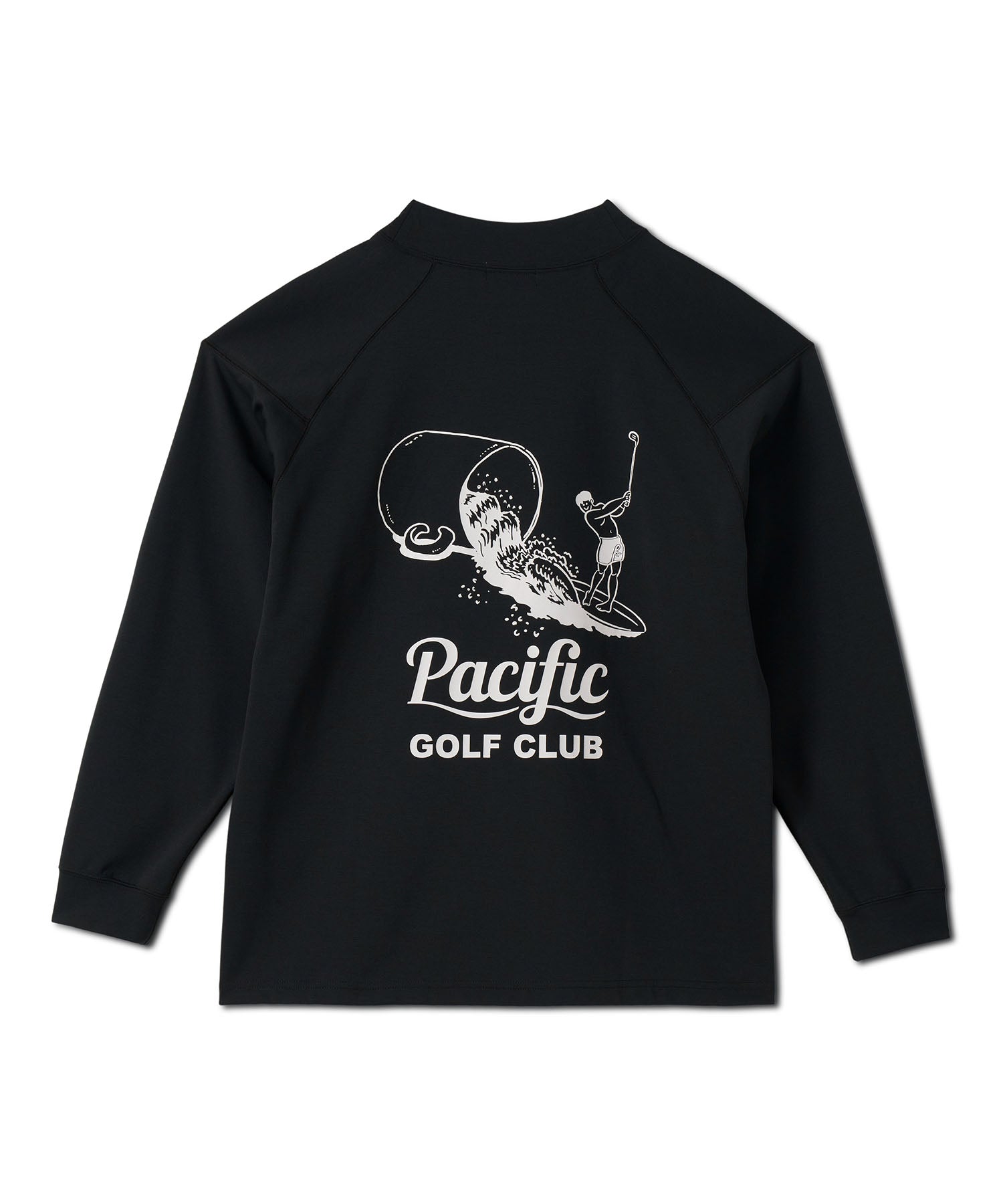 MOCK-NECK BIG TEE LONG SLEEVE CUP & SURFER – Pacific GOLF CLUB
