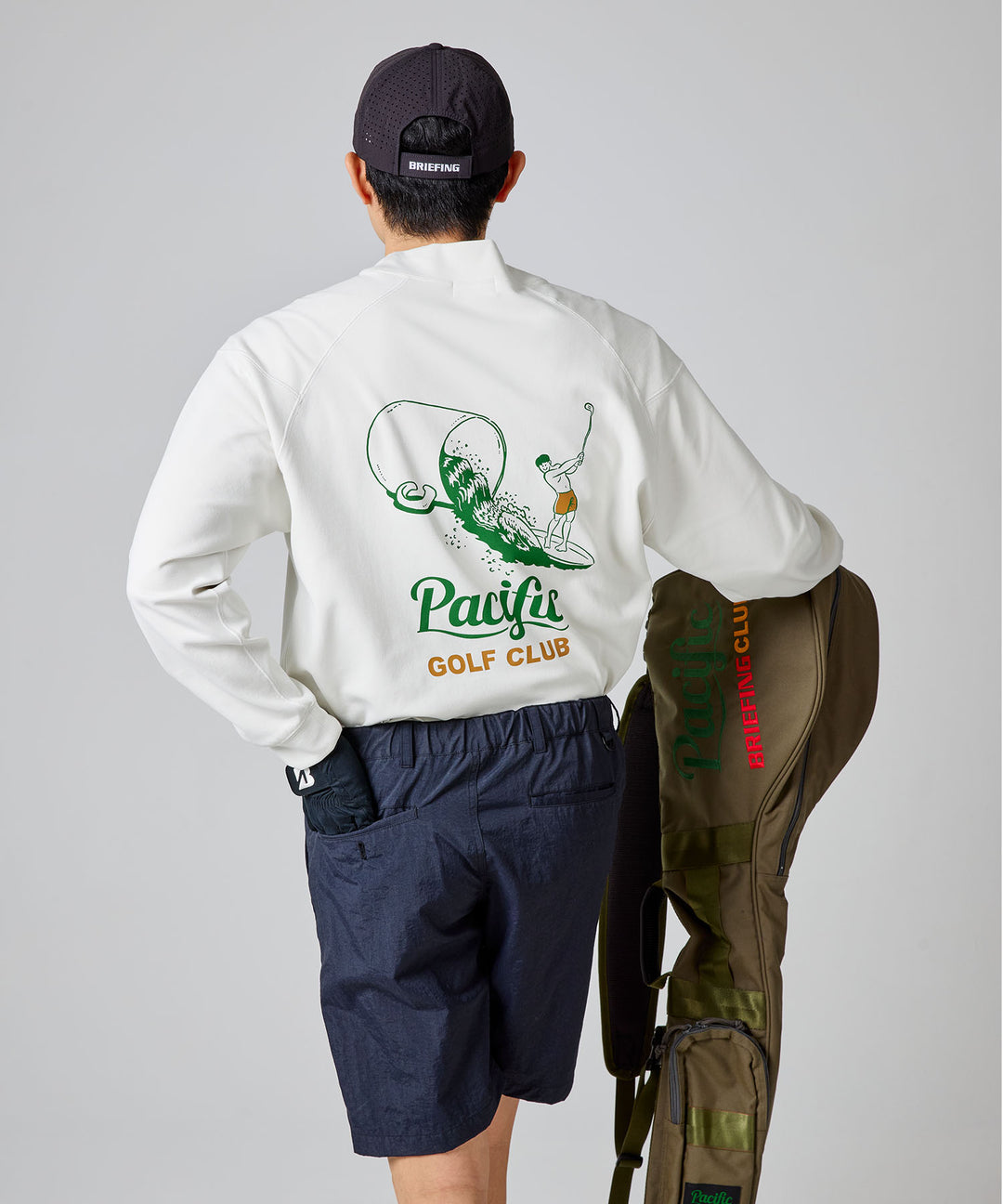 MOCK-NECK BIG TEE LONG SLEEVE CUP & SURFER