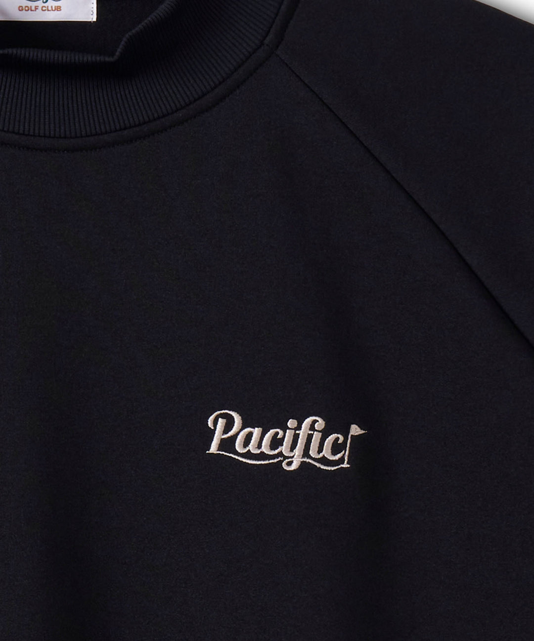 DOUBLE KNIT MOCK-NECK L/S BLACK
