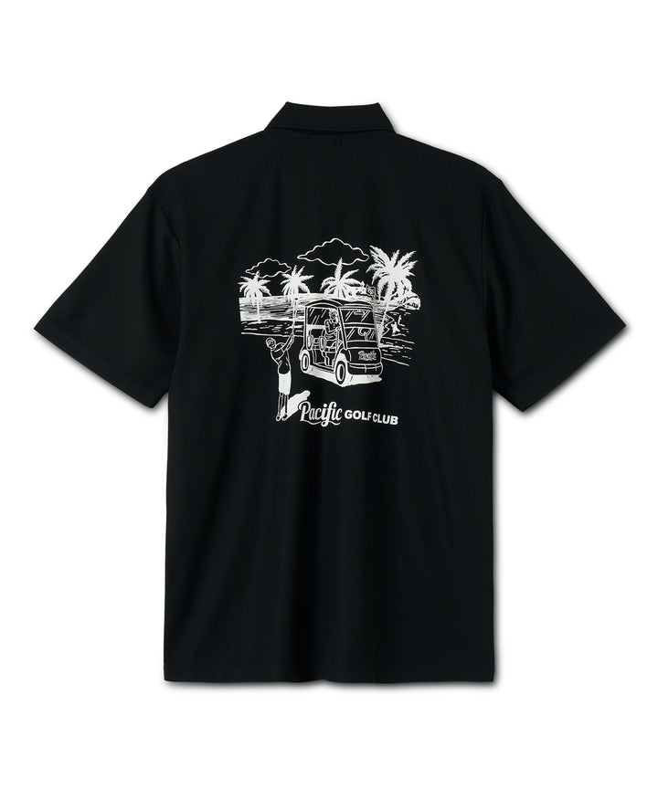 GOLFERS ON THE COURSE POLO BLACK