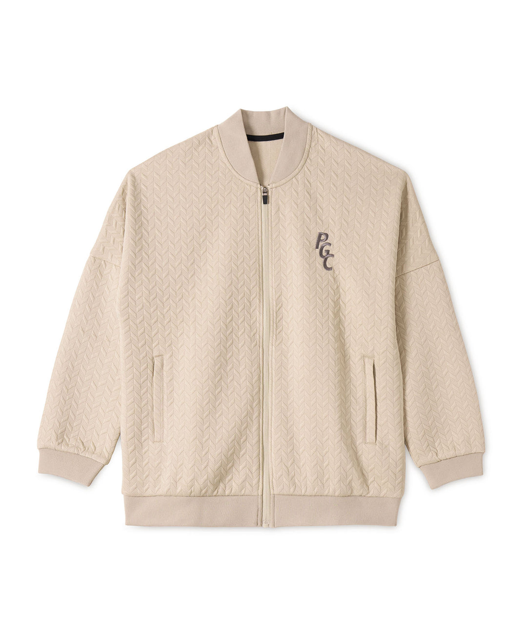 EMBOSS JQ ZIP BLOUSON BEIGE