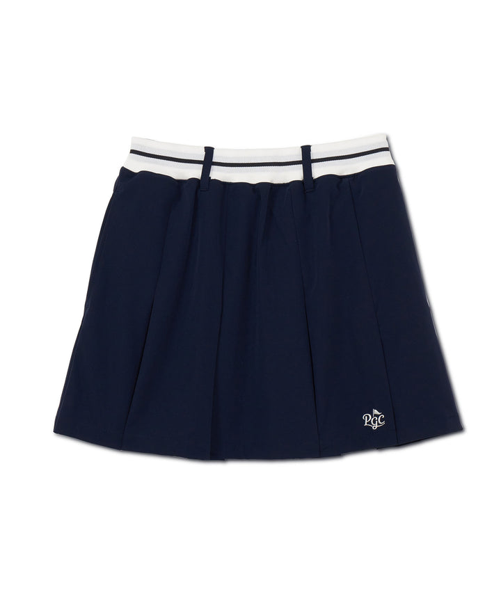 WAIST LOGO JACQUARD SKIRT NAVY