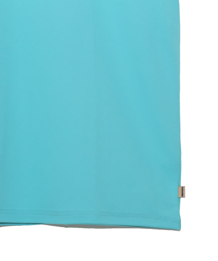renoma golf × PGC SS MOCK NECK BLUE
