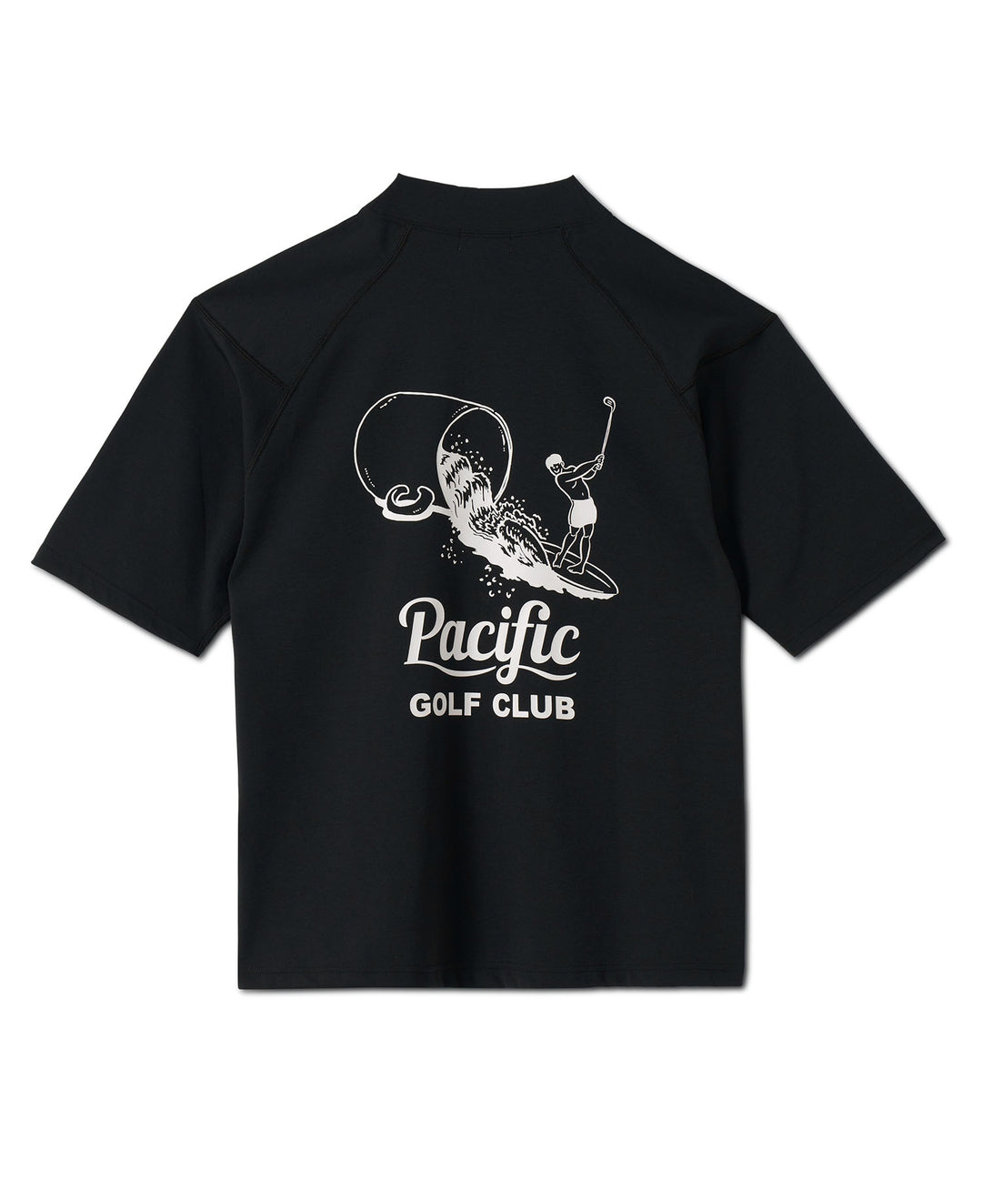 MOCK-NECK BIG TEE HALF SLEEVE 2 BLACK