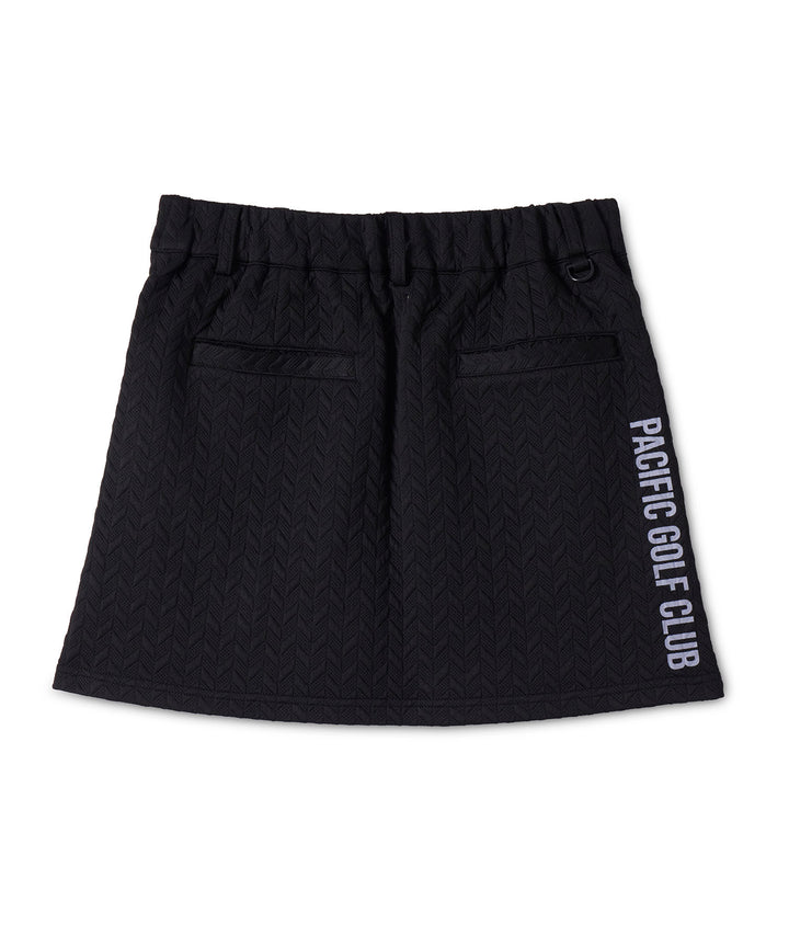 【WOMEN】EMBOSS JQ SKIRT BLACK