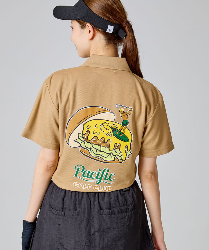 【WOMEN】GOLF & HAMBURGER POLO SHIRT