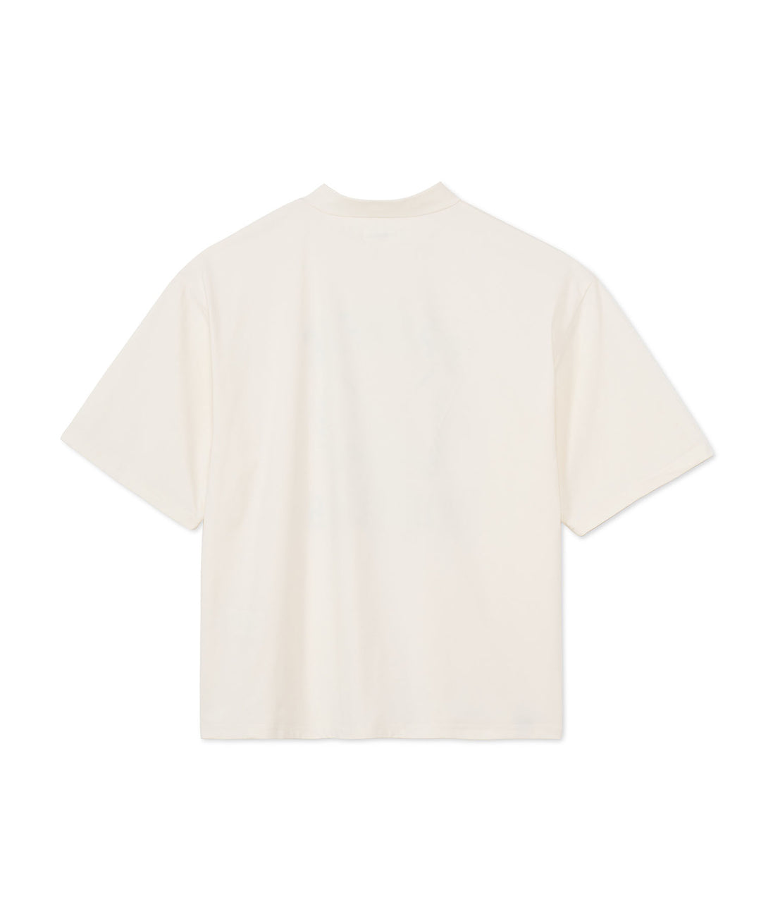 MOCK-NECK BIG TEE HALF SLEEVE LAUREL PRINT IVORY