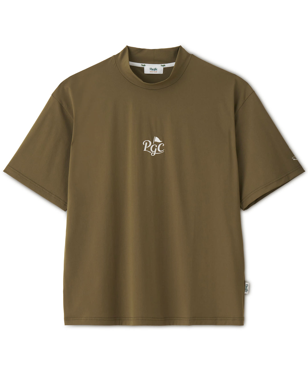 CENTER CHEST LOGO MOCK NECK CIRCLE LOGO