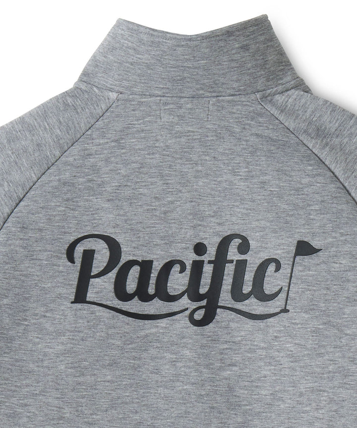 DOUBLE KNIT ZIP BLOUSON GRAY