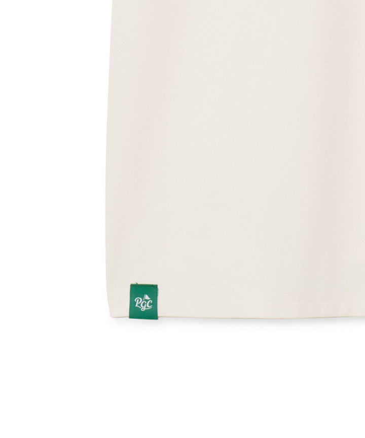 MOCK-NECK BIG TEE HALF SLEEVE LAUREL PRINT IVORY