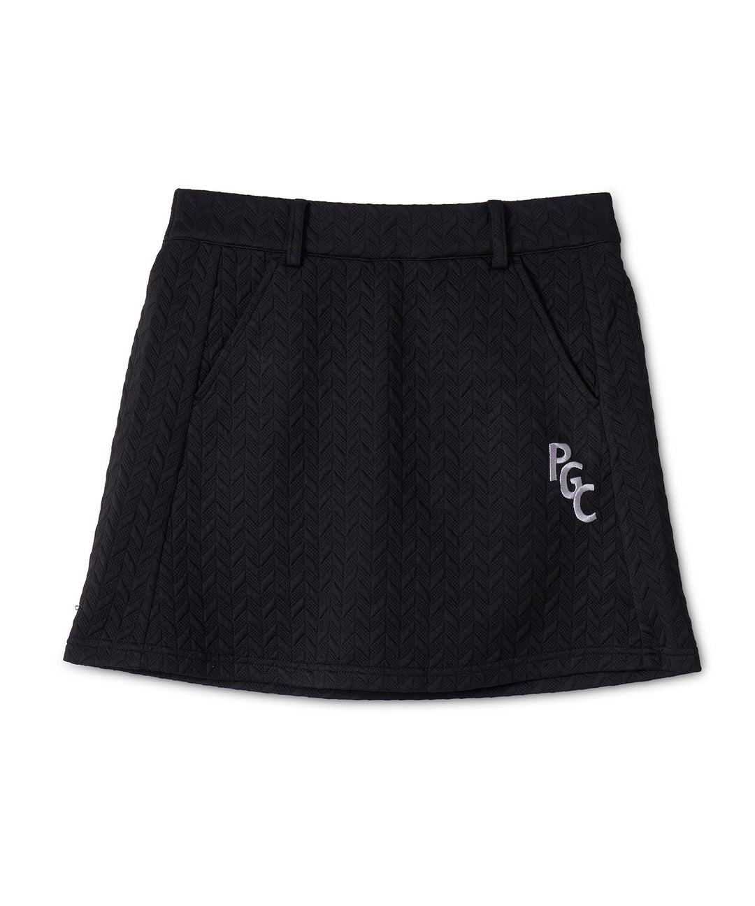 【WOMEN】EMBOSS JQ SKIRT BLACK