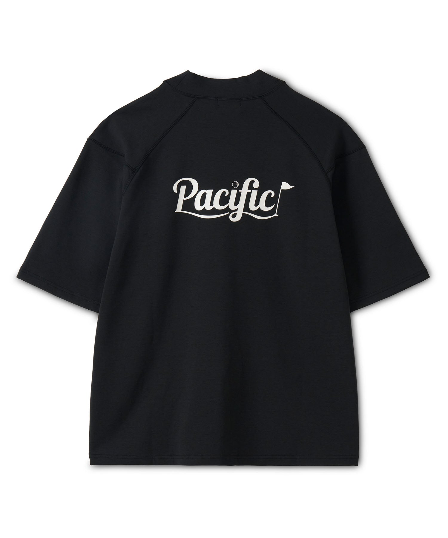 MOCK-NECK BIG TEE HALF SLEEVE Pacific LOGO – Pacific GOLF CLUB