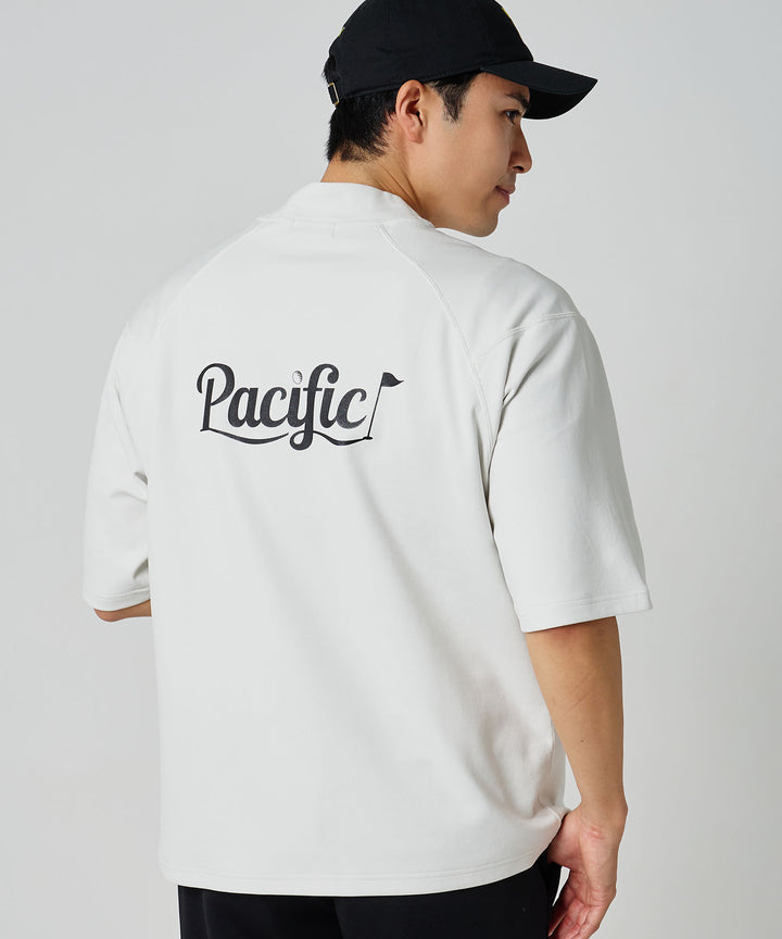 MOCK-NECK BIG TEE HALF SLEEVE Pacific LOGO