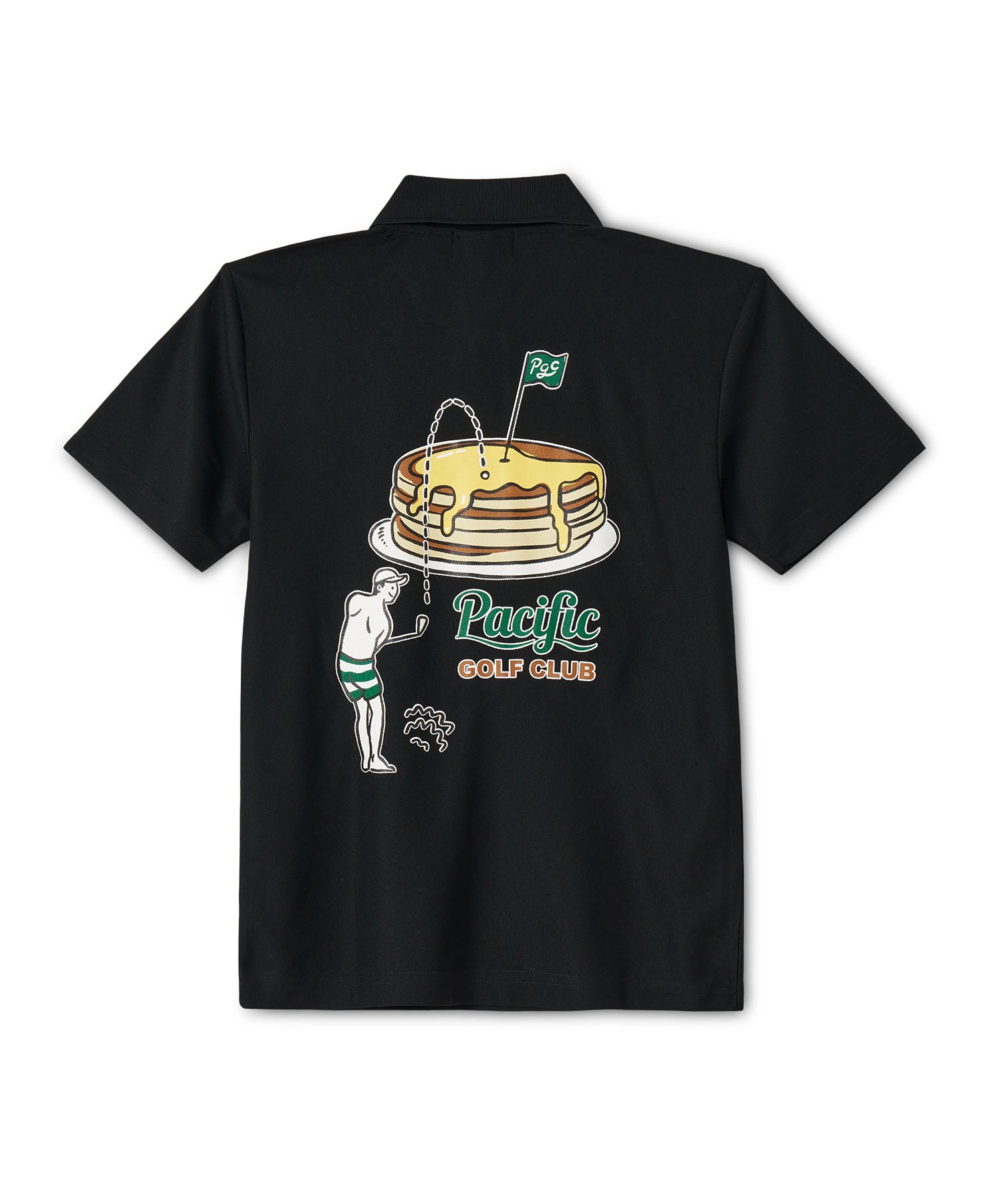 GOLF & PANCAKE POLO SHIRT BLACK