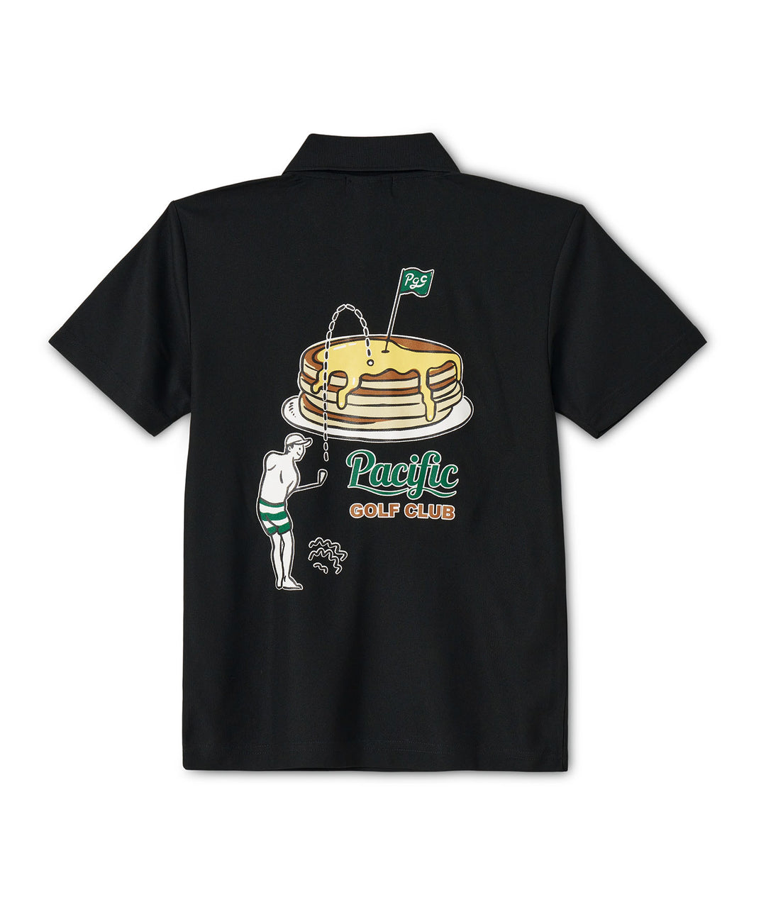 GOLF & PANCAKE POLO SHIRT BLACK