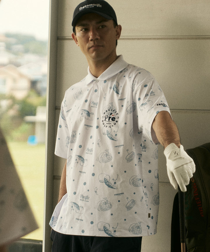 renoma golf × PGC ALL OVER PRINT POLO