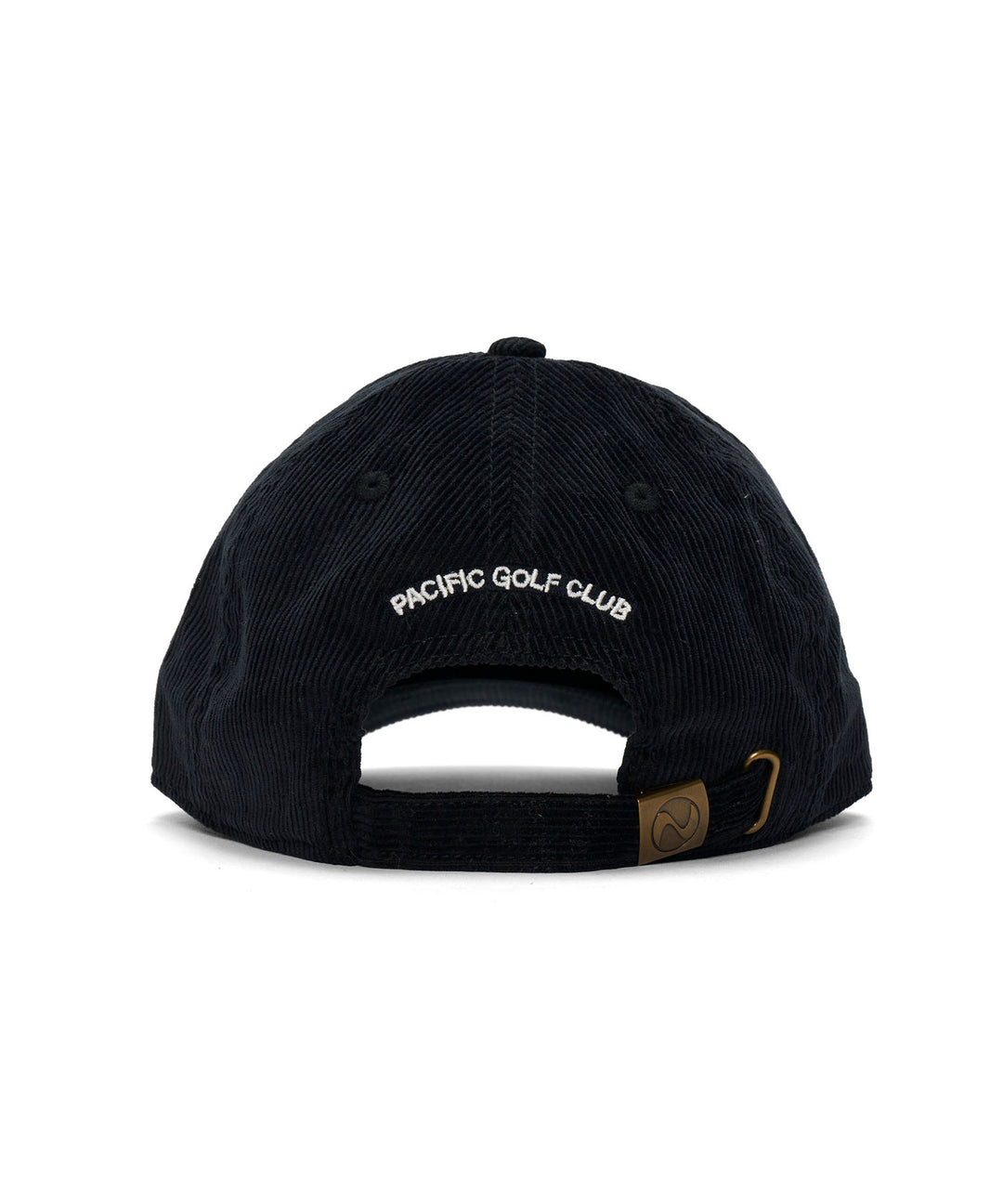 CHECKERED PATTERN LOGO CORDUROY CAP BLACK