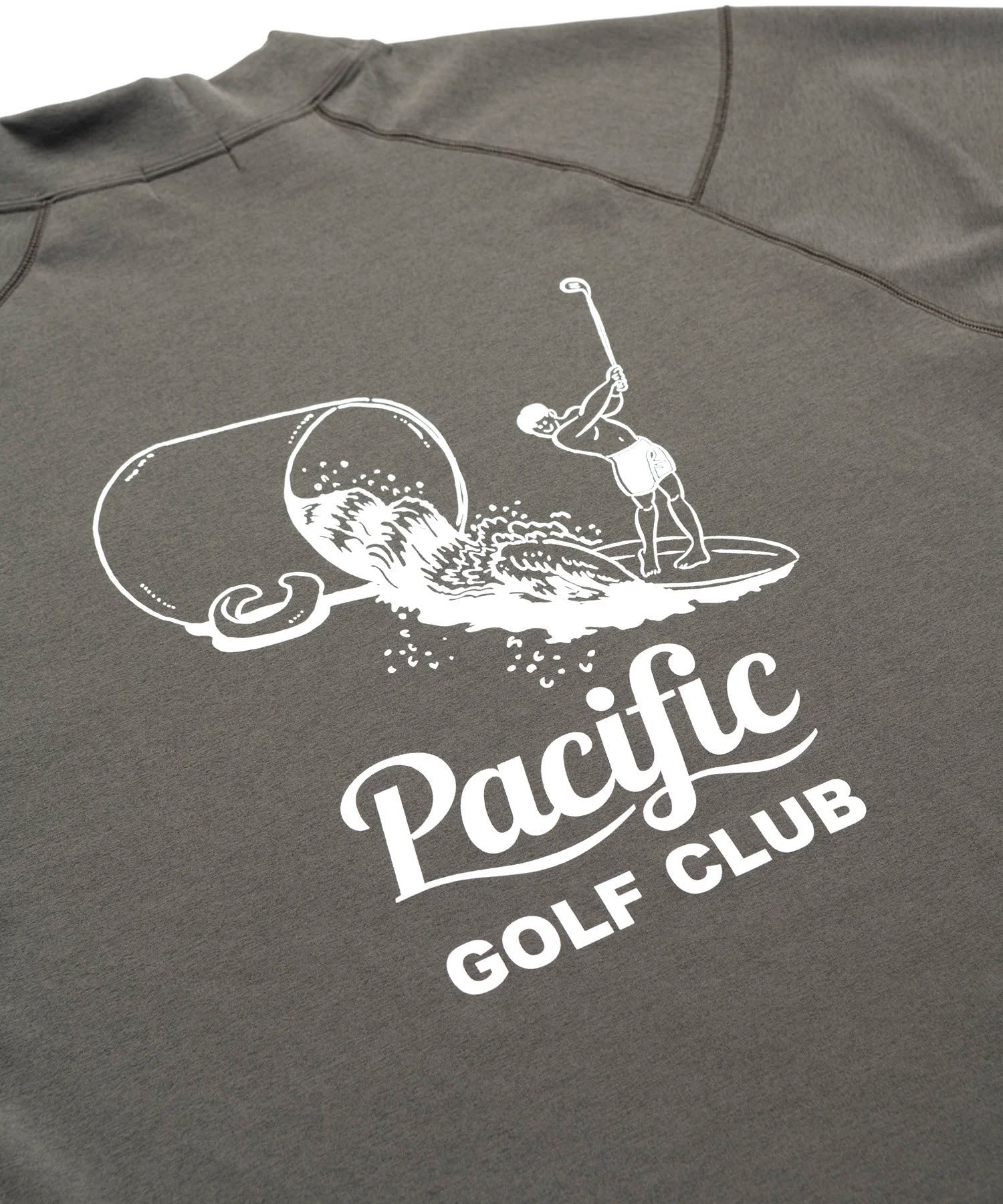 MOCK-NECK BIG TEE LONG SLEEVE CUP & SURFER – Pacific GOLF CLUB